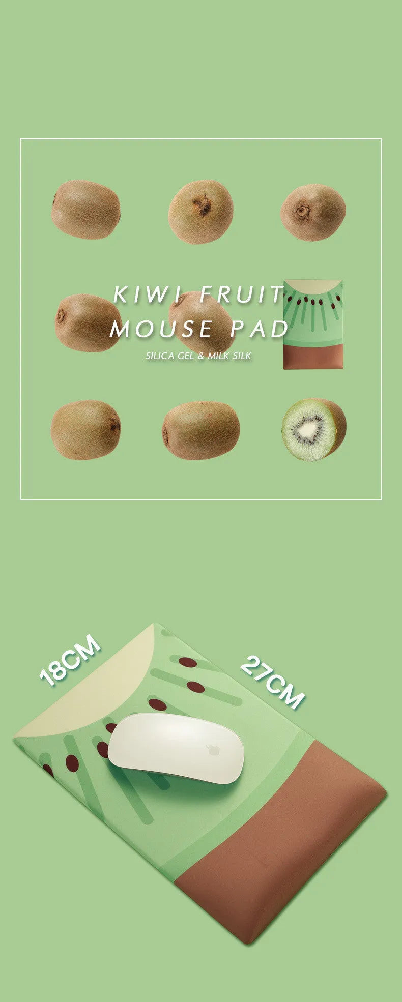 Keyboard and mouse wrist pad with 20mm thickness, cloth surface, and silicone non-slip base