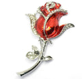 Diamond-studded metal rose USB flash drive with crystal jewels in blue, purple, or red