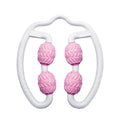 Purple and pink annular silicone leg massage roller for fitness muscle recovery equipment