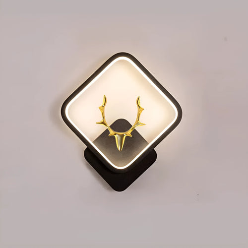 Modern deer antler shaped wall lamp with remote control for dimming and changing light colour