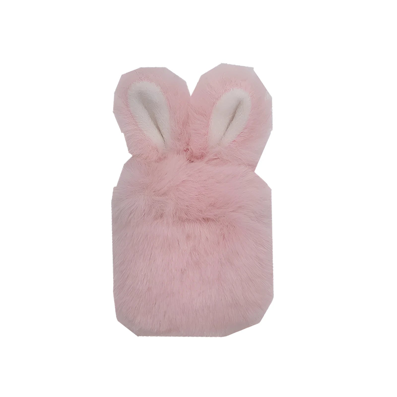 Pink silicone AirPods case cover with rabbit ears for AirPods Pro and 3rd generation.