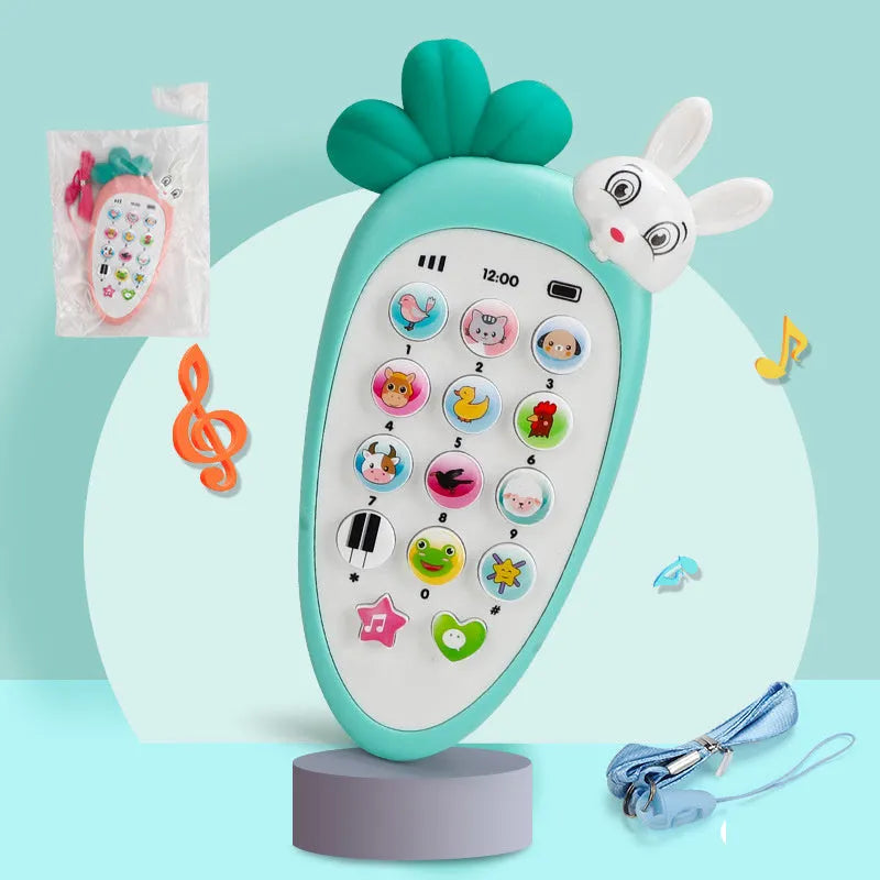 Baby electronic phone toy in multiple colours with educational buttons for toddler development