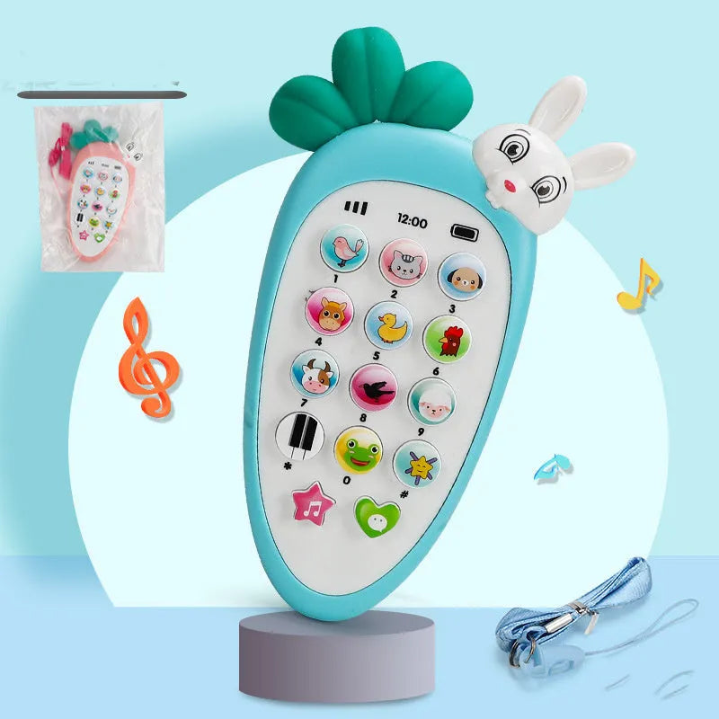 Baby electronic phone toy in multiple colours with educational buttons for toddler development