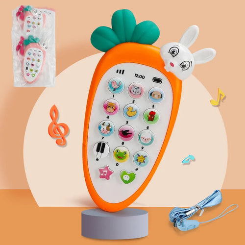 Baby electronic phone toy in multiple colours with educational buttons for toddler development