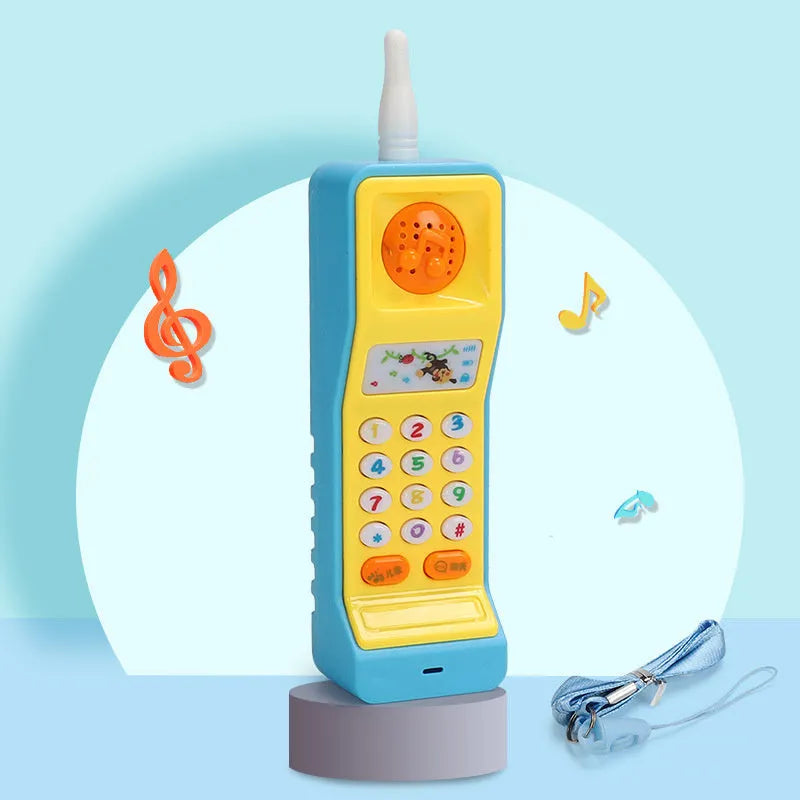 Baby electronic phone toy in multiple colours with educational buttons for toddler development