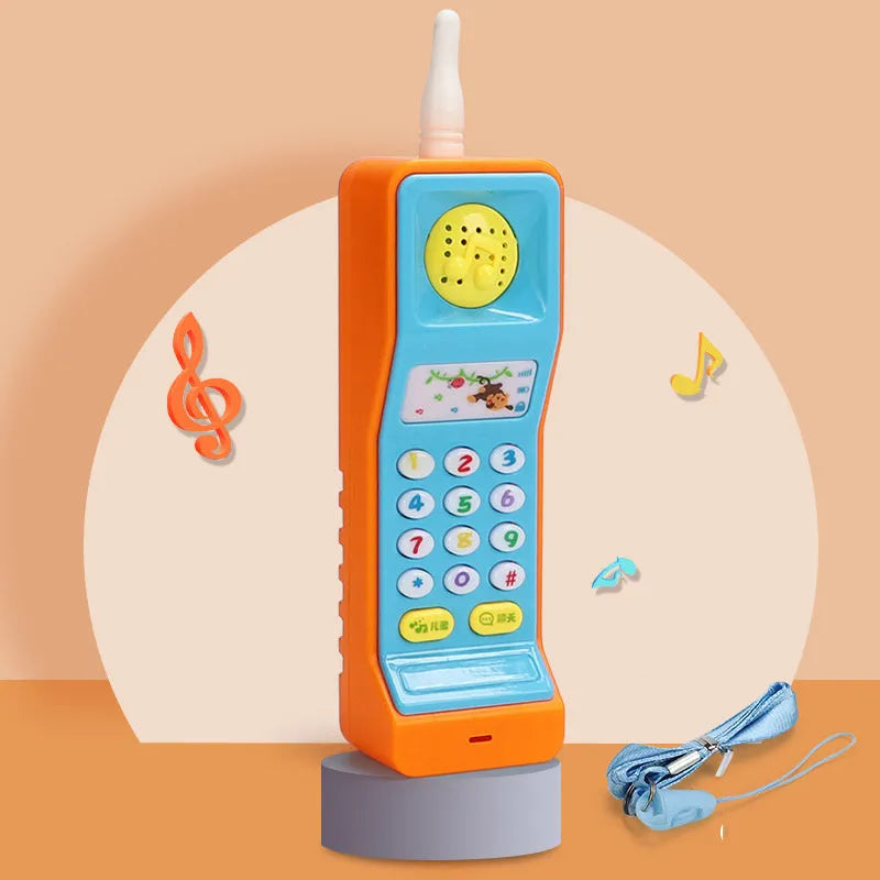 Baby electronic phone toy in multiple colours with educational buttons for toddler development