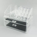 Transparent acrylic foldable storage box with 18 litre capacity for makeup organisation