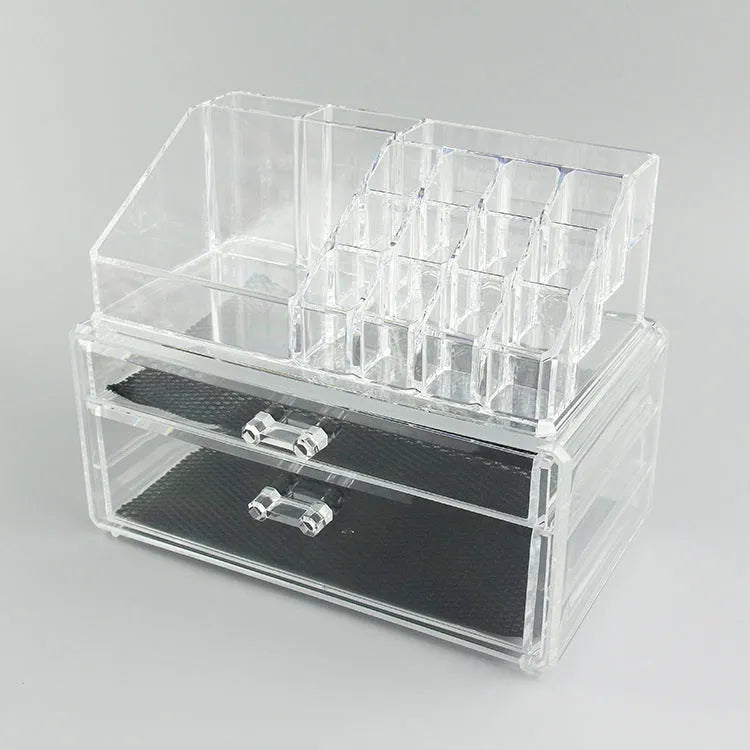 Transparent acrylic foldable storage box with 18 litre capacity for makeup organisation