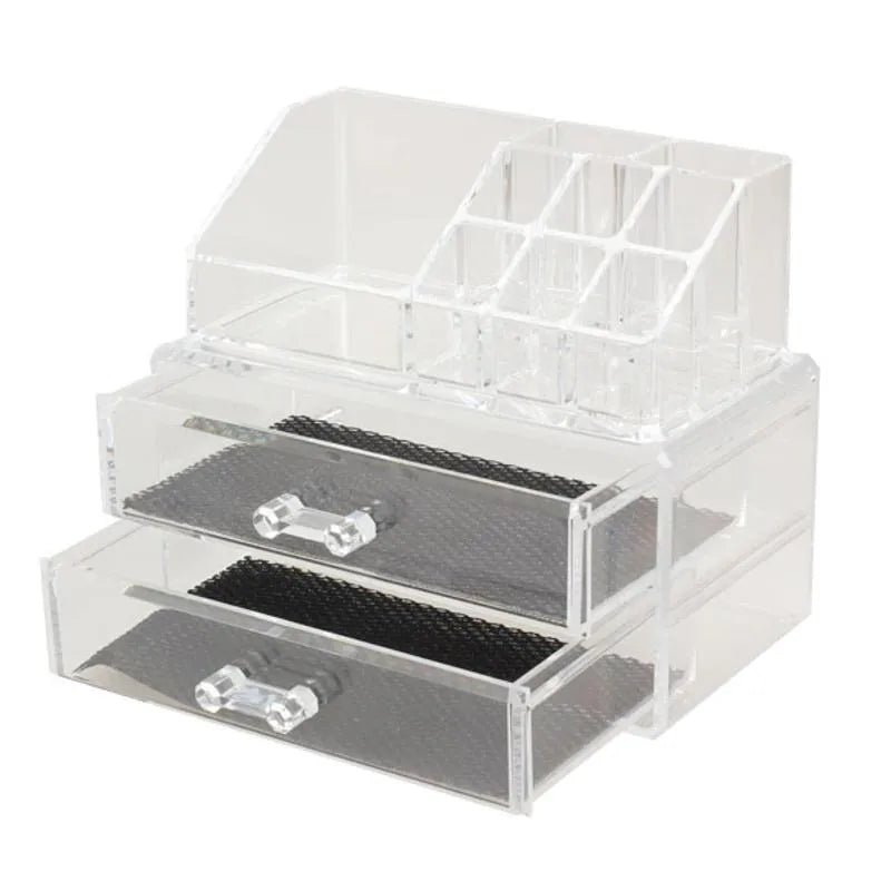 Transparent acrylic foldable storage box with 18 litre capacity for makeup organisation