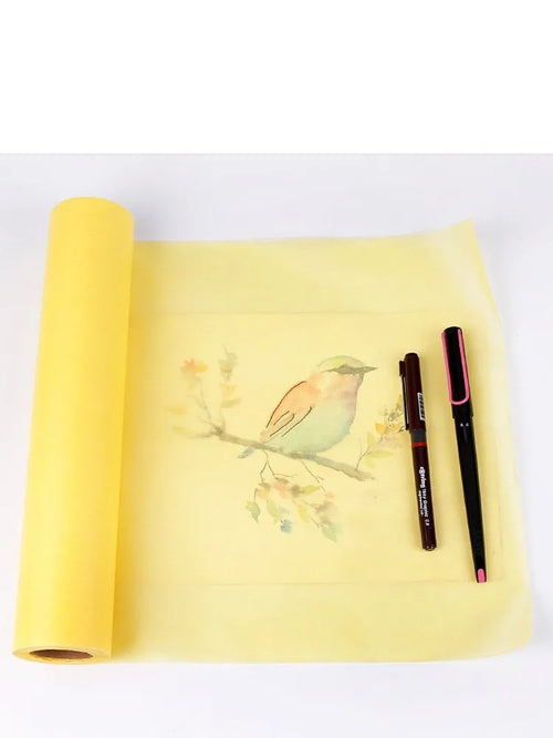 Aikale Sketch Scroll roll paper for drawing rubbing and copying in white or yellow colour