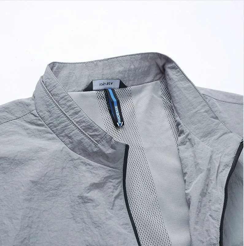 Kentino men's lightweight summer shirt in blue colour with thin polyester fabric for sun protection