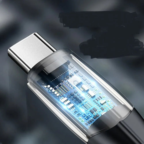 Baseus black and white Micro USB fast charging cables showing 1 metre and 2 metre length options