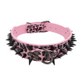 Berry large explosion-proof rivet bite-proof pet collar in PU material, retractable, multiple colours and sizes for dogs