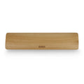 Single-sided wooden wrist pad in birch or walnut, 29.9x7.6x1 mm keyboard support