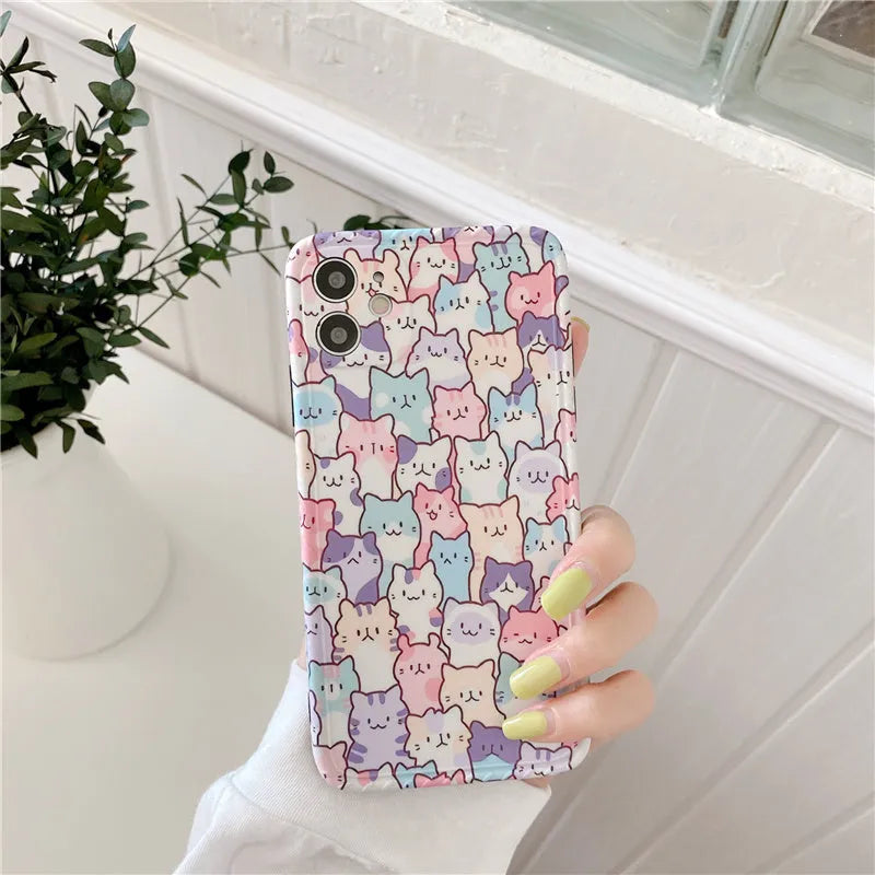 Colourful cartoon design TPU protective case for Apple iPhone.