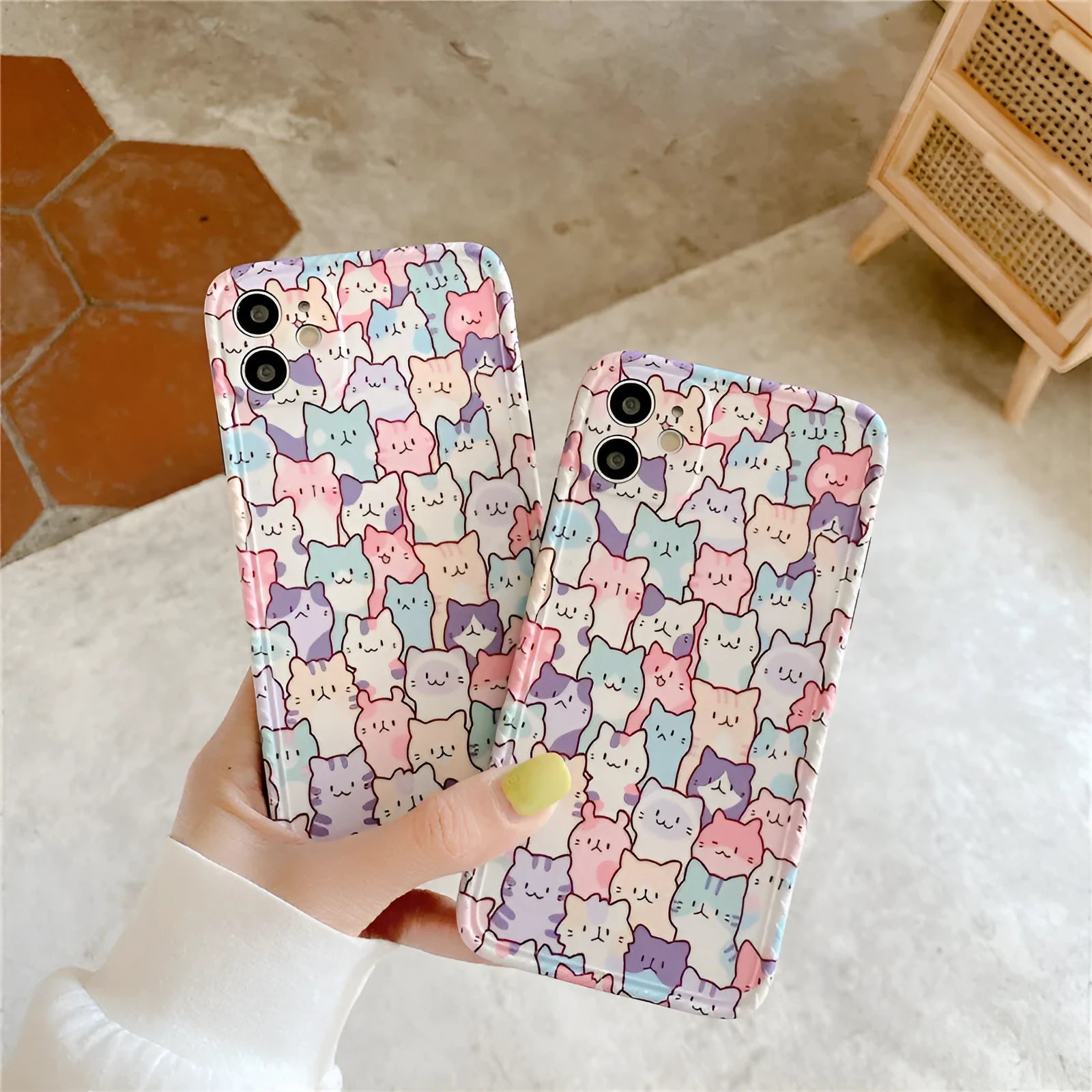 Colourful cartoon design TPU protective case for Apple iPhone.