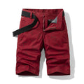 Geometric print straight casual shorts for men in Japanese style, five colours including khaki and black, sizes 30-38
