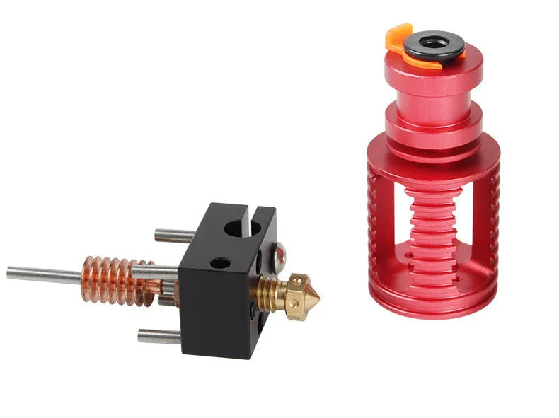 Upgraded Seal 3D printer extruder with Dragon hotend, brass nozzles, orange buckle and wrenches