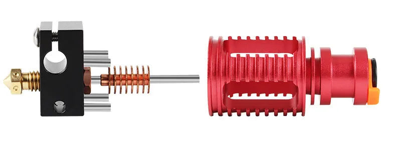 Upgraded Seal 3D printer extruder with Dragon hotend, brass nozzles, orange buckle and wrenches
