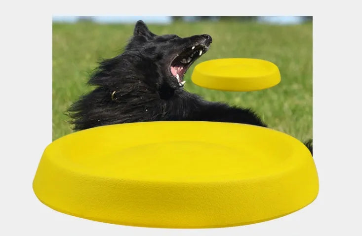 Bright yellow EVA plastic dog throwing toy weighing 70 grams for training and bonding games