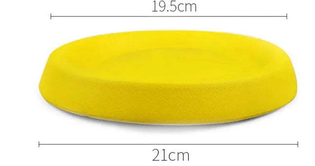Bright yellow EVA plastic dog throwing toy weighing 70 grams for training and bonding games