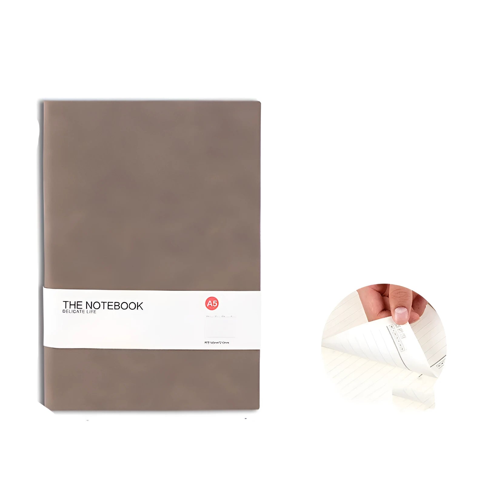 Solid colour thickened college notebook in A5, A6 and B5 sizes with options for green, blue or red covers.