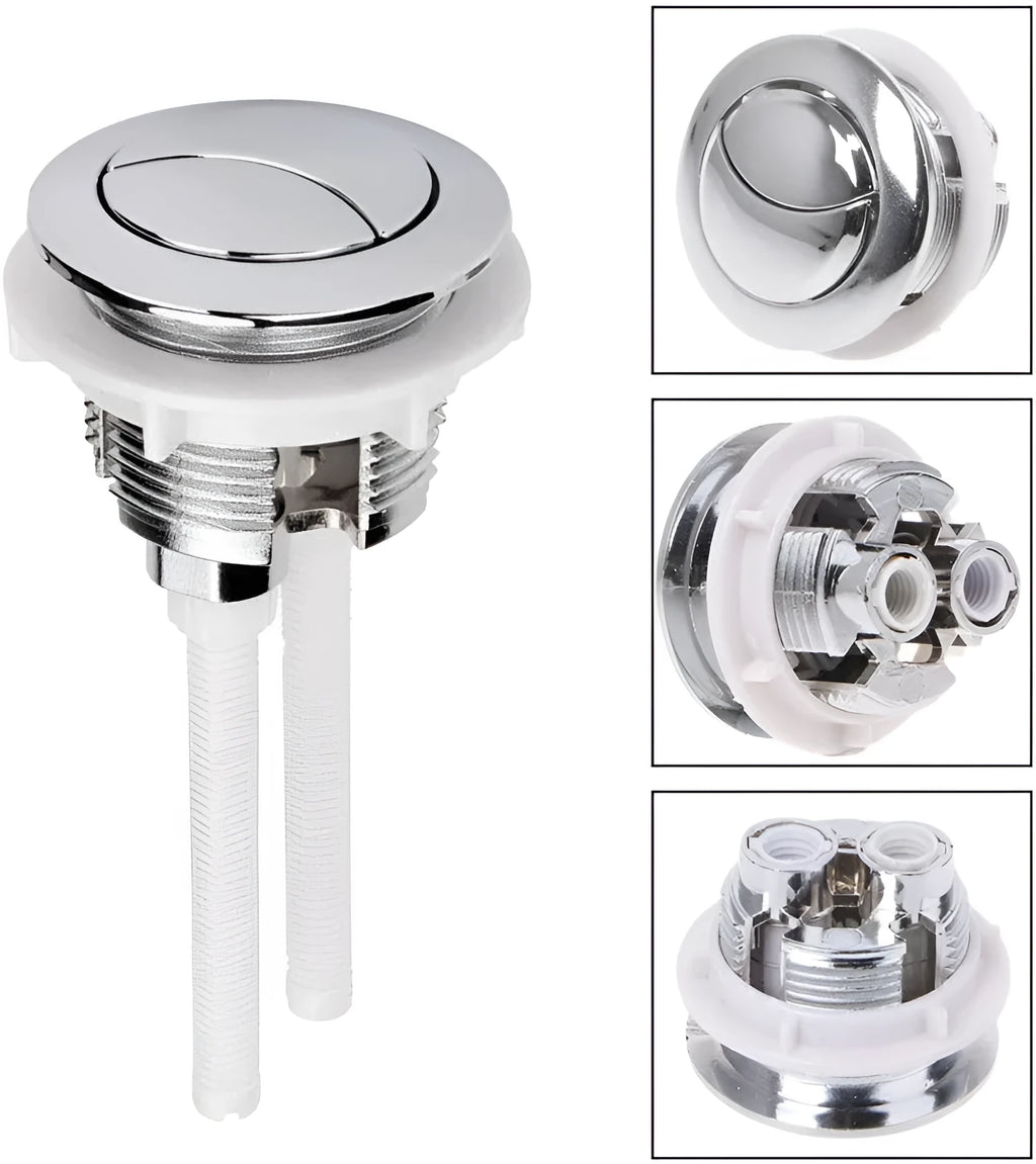 White 38mm ABS plastic toilet flush button for ground drainage toilet systems