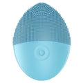 Silicone electric facial cleanser in blue with 5 gears ultrasonic rotation 20g waterproof