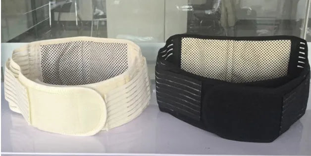 Self-heating waist protection belt in elastic cloth for lumbar muscle strain support