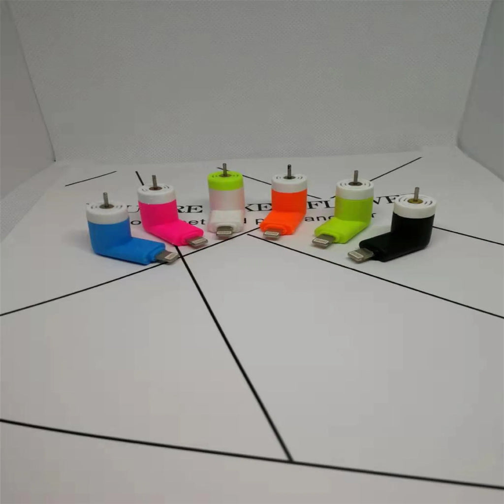 Mobile phone mini fan with plastic blades in six colour options compatible with iPhone and Android