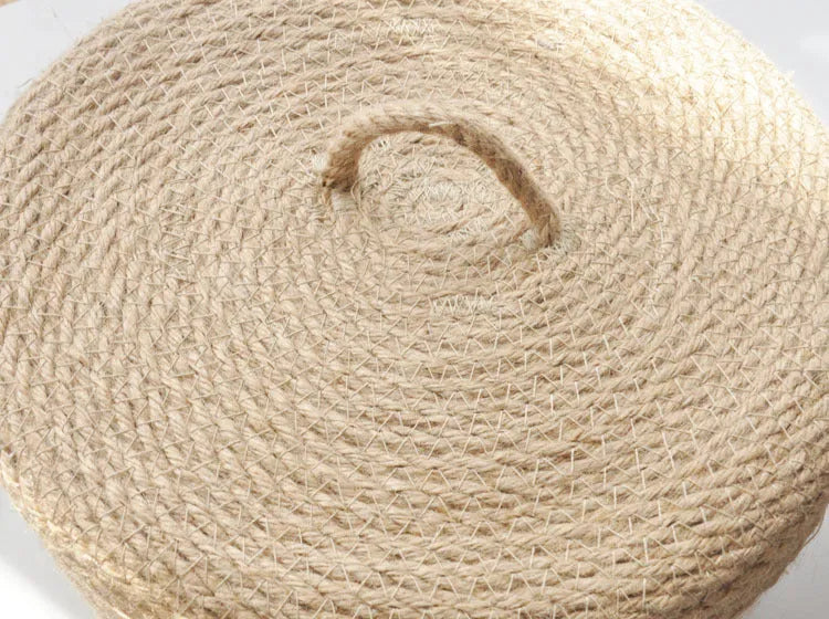 Japanese linen fabric storage basket with dustproof cover in three size options