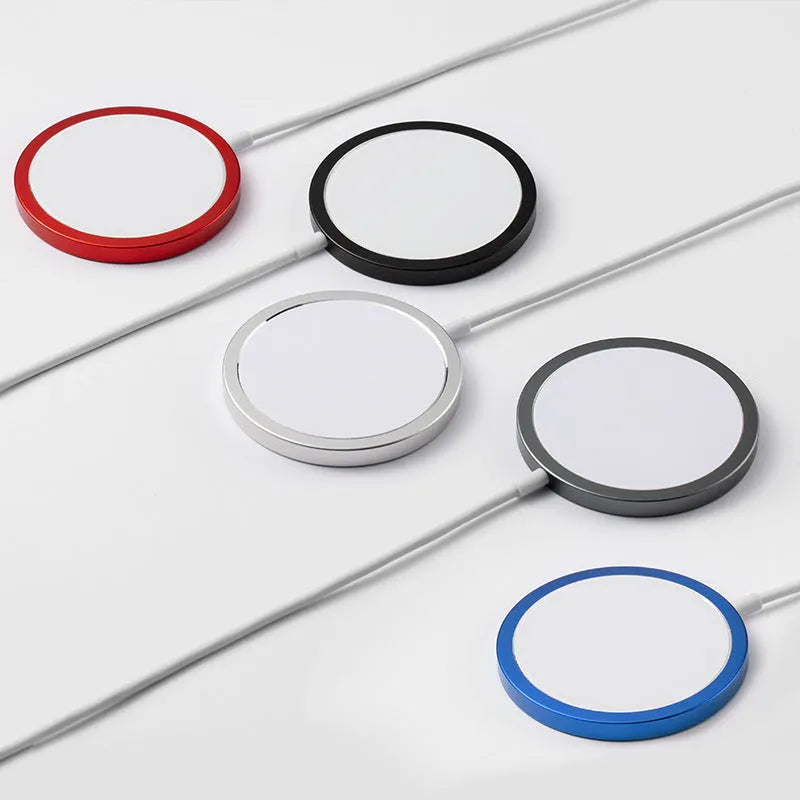 Magsafe-compatible magnetic wireless charger for iPhone 12 and 13 series in metal finish