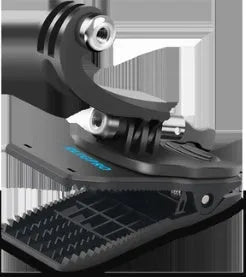 GoPro backpack clip with 360-degree rotation for mounting action cameras on backpack straps