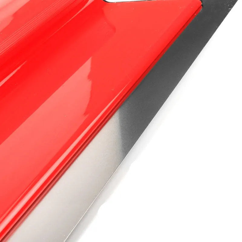 Red handled 40 cm leveling scraper for wall putty and wallpaper removal