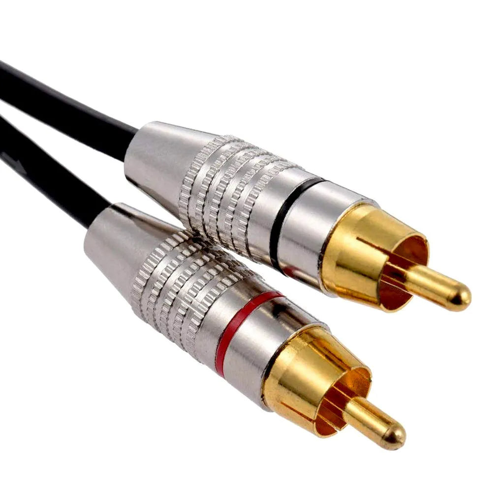 XLR to dual RCA audio cable with bare copper 3-core construction and PVC sheath for speaker and amplifier connection