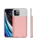 Shockproof silicone iPhone battery case in four colours with up to 8500mAh capacity for iPhone 11-15 models