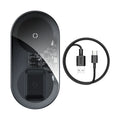 Baseus minimalist 2-in-1 wireless charger for phones and pods in three colour options