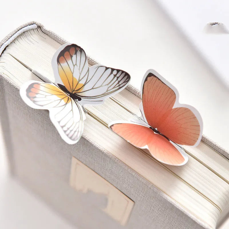 Butterfly paper bookmark with Japanese and South Korean cute design measuring 13.5cm by 5.5cm