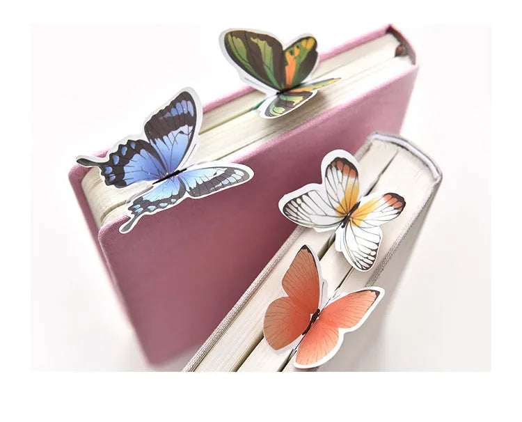 Butterfly paper bookmark with Japanese and South Korean cute design measuring 13.5cm by 5.5cm