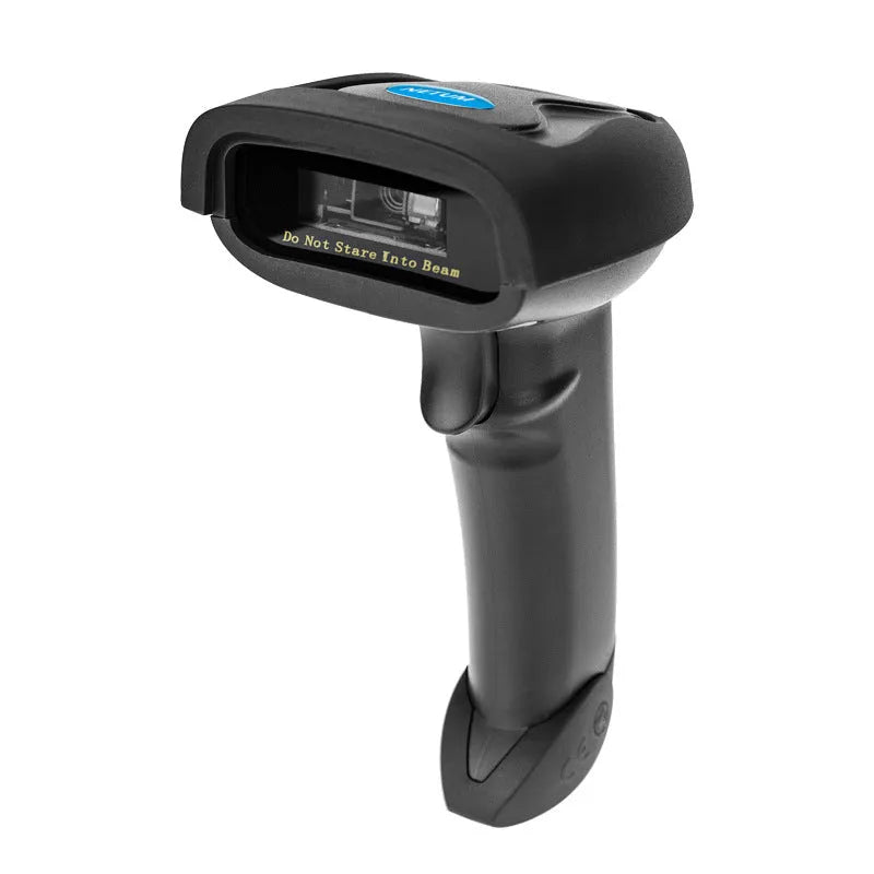 Black wireless laser barcode scanner handheld device with USB interface