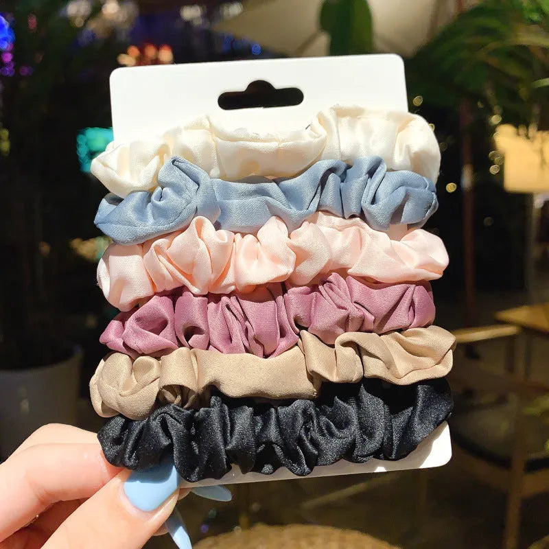 Children's 20-piece hair ring set showing small intestine hair rings and large intestine head ropes in autumn colours