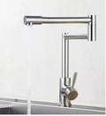 Stainless steel household mixing tap with 360-degree rotation and dual hot cold water control