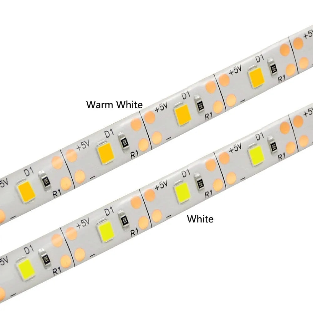 Motion sensor LED light strip under cabinet with induction battery box, 1 metre length, warm white