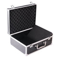 Black aluminium tattoo equipment storage box with secure latch for professional organisation