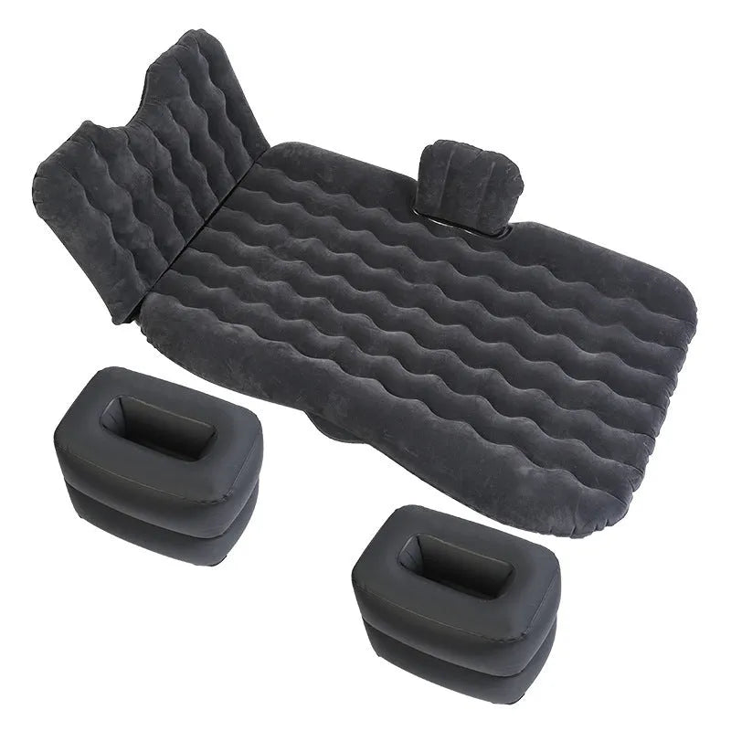 Car inflatable bed 170x80cm folding cushion in cartoon navy print for SUV rear seat rest