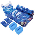Car inflatable bed 170x80cm folding cushion in cartoon navy print for SUV rear seat rest