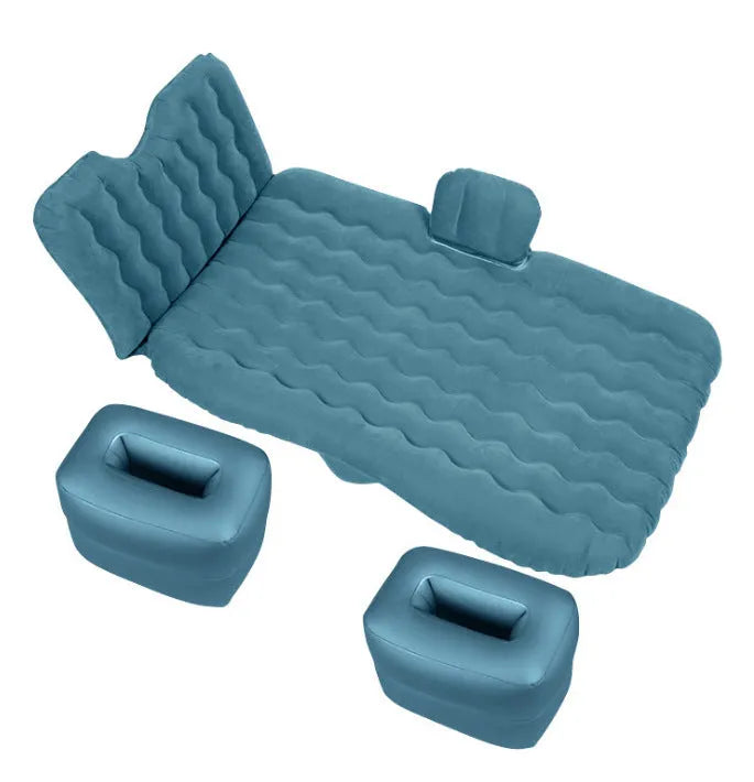 Car inflatable bed 170x80cm folding cushion in cartoon navy print for SUV rear seat rest