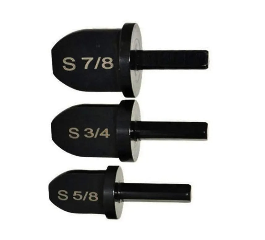 Electric tube expander 6pc set stainless steel black copper pipe expanders for drill HVAC installation sizes 7/8 to 1/4 inch