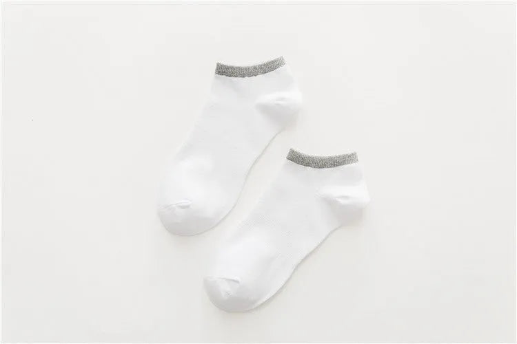Adult sports socks cotton boat socks men's breathable jacquard anti-friction one size
