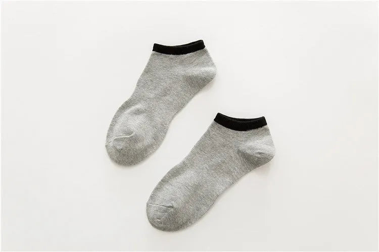 Adult sports socks cotton boat socks men's breathable jacquard anti-friction one size